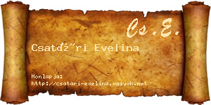 Csatári Evelina névjegykártya